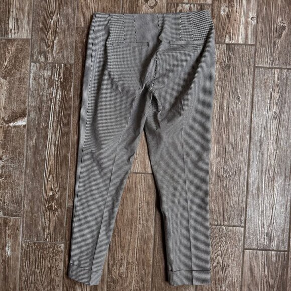 2/$18 SALE! J Jill Pull On Pants Womens 6 Stretch‎ Black White Checkered Preppy - Picture 9 of 9